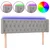 LED uzglavlje svjetlosivo 147x16x78/88 cm od tkanine
