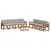 Set vanjskih sofa 9 kom. Prirodna i svijetlo siva