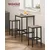 Songmics Set barske mize, jedilna miza z 2 stoli, 60x60x90 cm, rjava, črna