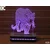 Black Cut 3D Lampa Jaguar, Hladno bela