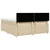 Vidaxl Box spring postelja z vzmetnico krem 200x200 cm blago