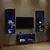 TV zidne jedinice 8 pcs Crni hrast Konstruirano drvo
