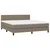 Vidaxl Box spring postelja z vzmetnico LED taupe 160x200 cm blago