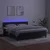 Vidaxl Box spring postelja z vzmetnico LED črna 160x200 cm žamet