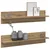 Polica na zidu Zidne 2 pcs Umjetnički hrast 80 x 11,5 x 18 cm