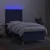Vidaxl Box spring postelja z vzmetnico LED modra 80x200 cm blago