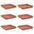Kvadratna posuda za cvijeće 6 pcs Crvena cigla 18 x 18 x 2 cm