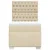 Vidaxl Box spring postelja z vzmetnico krem 100x200 cm blago
