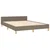 Vidaxl Posteljni okvir brez vzmetnice taupe 140x200 cm blago