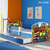 Drveni dječji krevet 140×70 s bočnom stranicom i dodatnom ladicom na izvlačenje - plavi - 21