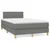Vidaxl Box spring postelja z vzmetnico LED temno siva 120x190 cm blago