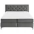 Boxxx BOXSPRING POSTELJA 160 cm  x 200 cm , tekstil siva
