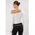 Trendyol Milla Ženska majica Thmss25Ts00004, Krem