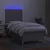 Vidaxl Box spring postelja z vzmetnico LED svetlo siva 90x200 cm blago