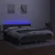Vidaxl Box spring postelja z vzmetnico LED temno siva 180x200 cm blago