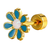 Naušnica Flower - Zlatna / Crvena KP21746