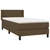 Vidaxl Box spring postelja z vzmetnico temno rjava 90x200 cm blago