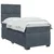 vidaXL Postelja boxspring z vzmetnico Temno siva 80 x 200 cm Žamet