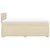 Vidaxl Box spring postelja z vzmetnico krem 120x190 cm blago
