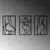 Wallity Zidna dekoracija Body Positive Line, 47 x 70 cm, Crna