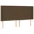 Vidaxl Box spring postelja z vzmetnico LED temno rjava 160x200cm blago