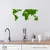 Opviq Zidna dekoracija World Map, 70x32 cm 6 mm, Zelena