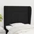 Vidaxl Vzglavje z ušesi črno 93x23x118/128 cm blago