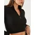 Bianco Lucci Ženska bluza dugih rukava 60351019, Zip kragna, Crna