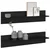 Polica na zidu s policom 2 pcs Crni hrast 80 x 11,5 x 18 cm