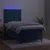 Vidaxl Box spring postelja z vzmetnico LED temno modra 90x190 cm žamet