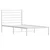 Greatstore Kovinski posteljni okvir z vzglavjem bel 90x200 cm