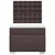 Vidaxl Box spring postelja z vzmetnico temno rjav 90x190 cm blago