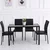 Homestar Set 4 jedilnih stolov, 41x50x91 cm, črna