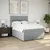 Vidaxl Box spring postelja z vzmetnico svetlo siva 140x200 cm blago