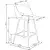 Barska stolica 89x49 cm siva/crna