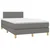vidaXL Box spring postelja z vzmetnico temno siva 120x200 cm blago