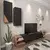 Hanah Home TV komoda Zebra - crna, tikovina