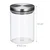 Northix Set 3 steklenih kozarcev 600 ml s pokrovom in tesnilom