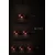 Luster na sajli HAKI 3xE27/60W/230V bordo/crna