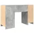 Stol beton sivi 120x42x76 cm konstruirano drvo