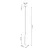 Sollux SL.1400 - Luster na sajli PRYSM 1xG9/8W/230V crna
