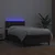 Vidaxl Box spring postelja z vzmetnico LED črn 90x190 cm umetno usnje