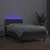 Krevet box spring s madracem LED sivi 90x200 cm od umjetne kože