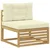 Set vanjskih sofa s jastukom 9 pcs Bijela i krem Poliester