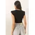 Bianco Lucci Ženska bluza 60284037, V-izrez, Crna