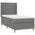 Vidaxl Box spring postelja z vzmetnico temno siva 80x200 cm blago