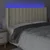 LED uzglavlje krem 203 x 16 x 118/128 cm od umjetne kože