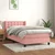 Vidaxl Box spring postelja z vzmetnico roza 100x200 cm žamet