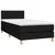 vidaXL Box spring postelja z vzmetnico črna 100x200 cm blago