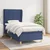 Vidaxl Box spring postelja z vzmetnico modra 90x190 cm blago